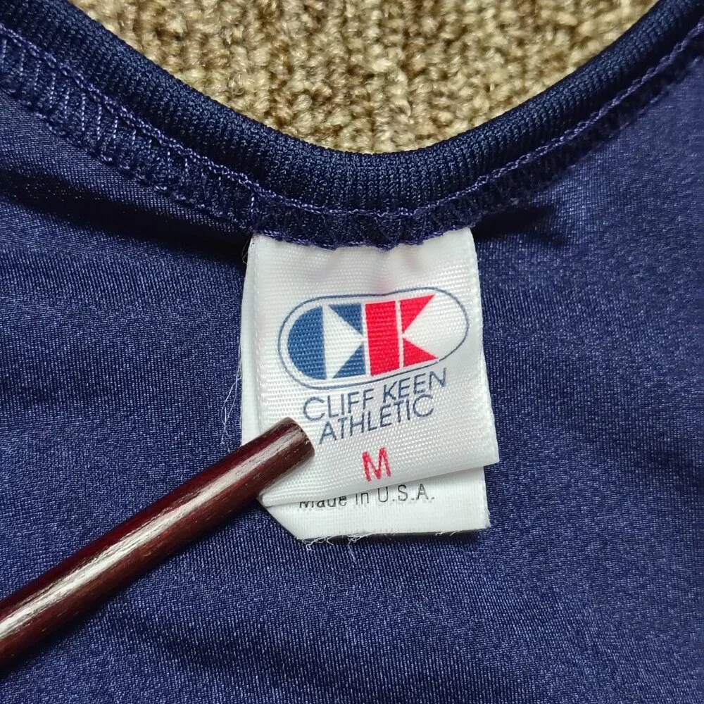 Vintage CLIFF KEEN ATHLETIC Wrestling Singlet Men M Blue Bronxville Broncos - Picture 3 of 11